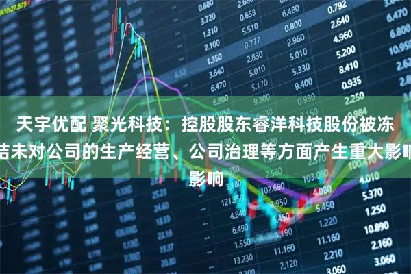 天宇优配 聚光科技：控股股东睿洋科技股份被冻结未对公司的生产经营、公司治理等方面产生重大影响